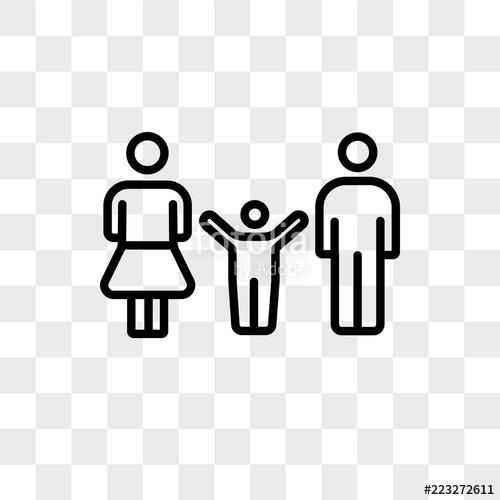 500x500 Family Vector Icon Isolated On Transparent Background, Family Logo