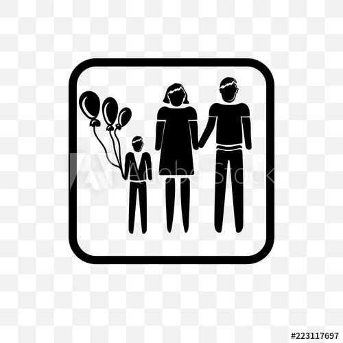 500x500 Family Icon Isolated On Transparent Background Simple