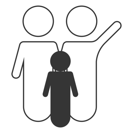 512x512 Black And White Family Line Icon