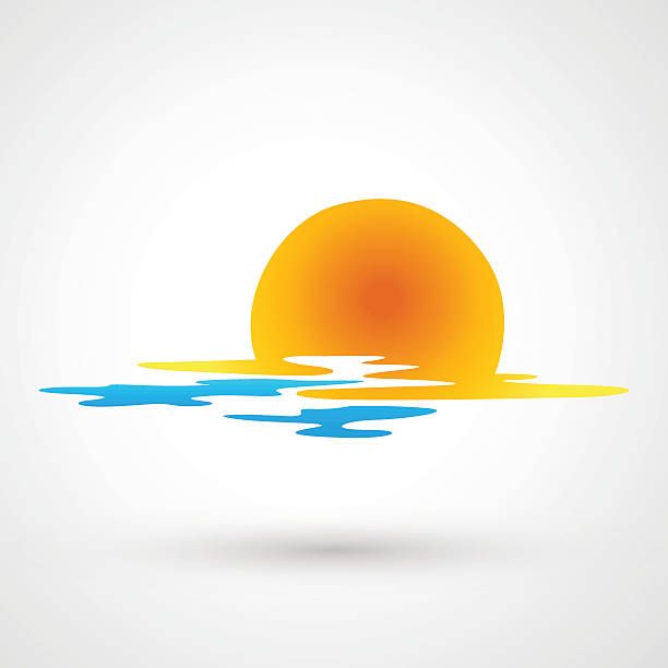 612x612 Sunset And Sea Waves Icon Vector Family