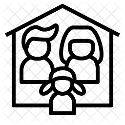 256x256 Family Reunion Icon Of Line Style