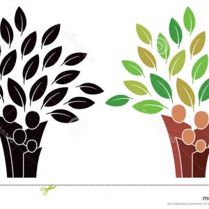 300x300 Family Reunion Tree Vector Logo Handandbeak