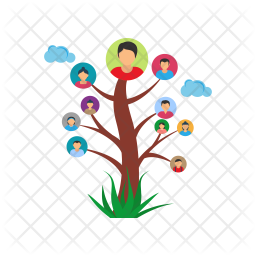256x256 Family Tree Icon Of Flat Style