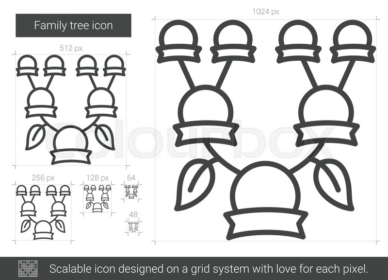 800x576 Family Tree Vector Line Icon Isolated Stock Vector Colourbox