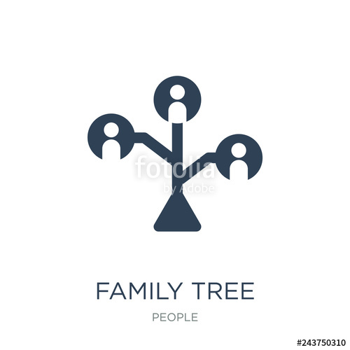 500x500 Family Tree Icon Vector On White Background, Family Tree Trendy