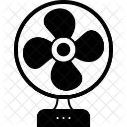 256x256 Table Fan Icon Of Glyph Style