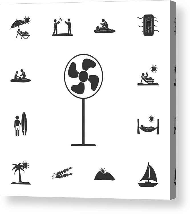 666x750 Cooling Fan Icon Detailed Set Of Summer Illustrations Premium