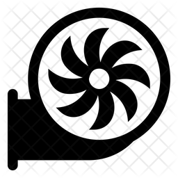 256x256 Blower Fan Icon Of Glyph Style