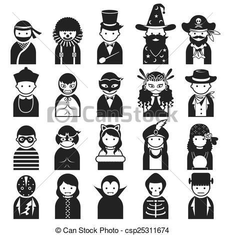 450x470 Various People Symbol Icons Fancy People Occupation Symbol