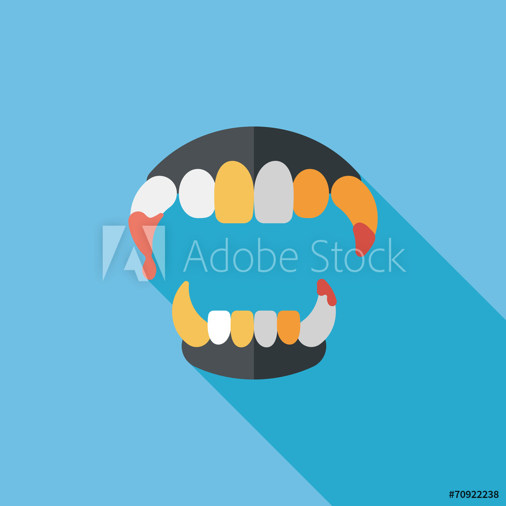 Photo Art Print Halloween Fangs Flat Icon With Long 1000x1000 Photo Art Print Halloween Fangs Flat Icon With Long