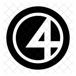 256x256 Fantastic Four Icon Of Glyph Style