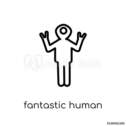 500x500 Fantastic Human Icon Trendy Modern Flat Linear Vector Fantastic