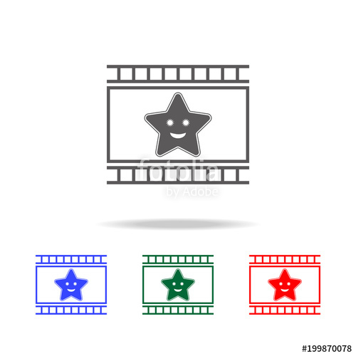 500x500 Fantastic Icon Elements Of Cinema And Filmography Multi Colored