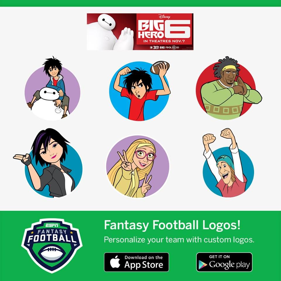 Big Hero Icons For Espn Fantasy Football App Disney Artwork 960x960 Big Hero Icons For Espn Fantasy Football App Disney Artwork