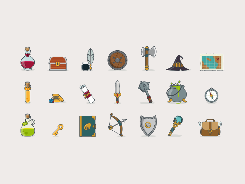 800x600 Fantasy Icons Set