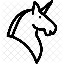 256x256 Unicorn, Myth, Legend, Halloween, Fantasy Icon Of Line Style