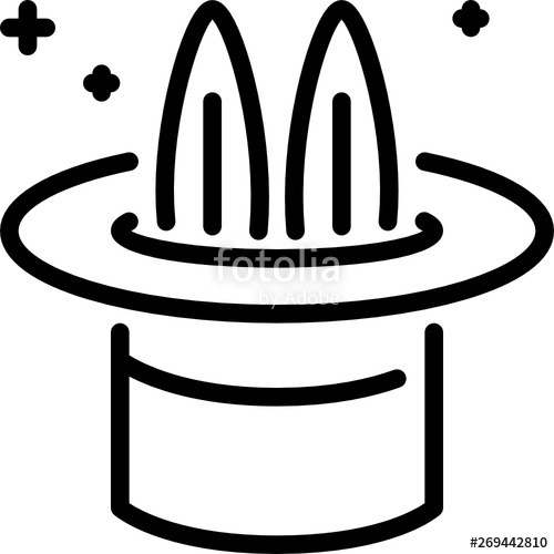 500x500 Rabbit Hat Fantasy Icon Stock Image And Royalty Free Vector