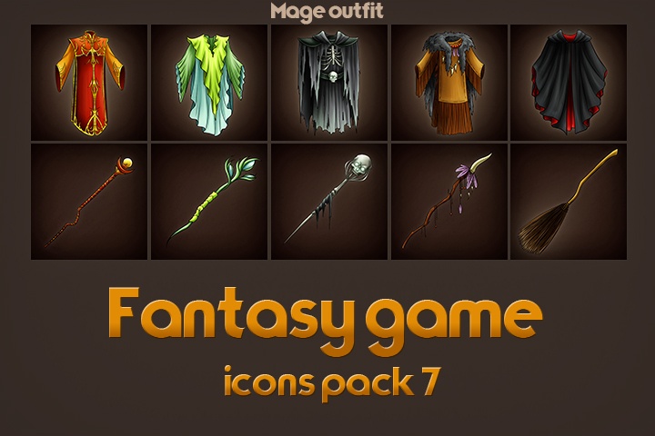 Free Game Icons Of Fantasy Mage Outfit Pack 720x480 Free Game Icons Of Fantasy Mage Outfit Pack
