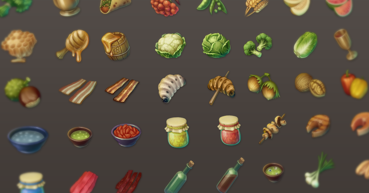 Rpg Food Icon Pack 1200x630 Rpg Food Icon Pack