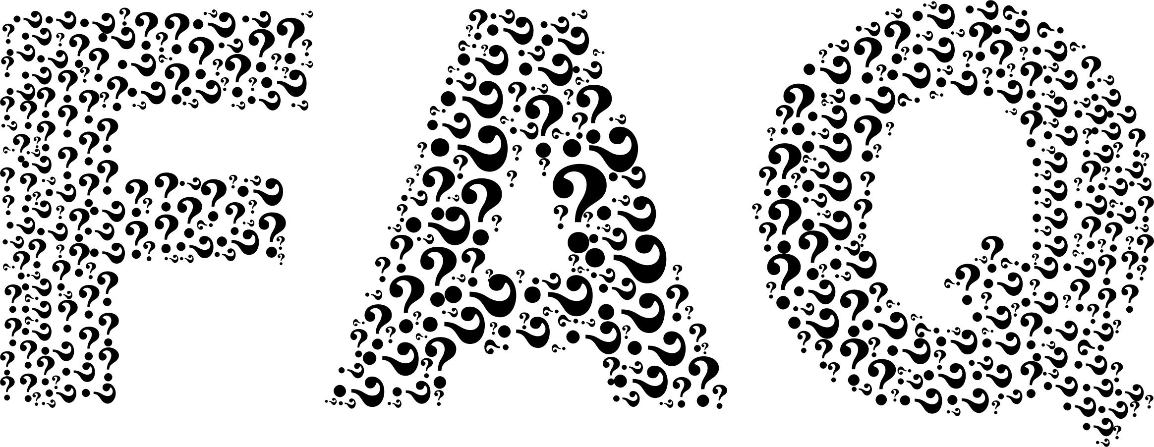 2328x902 Faq Word Cloud Black Icons Png