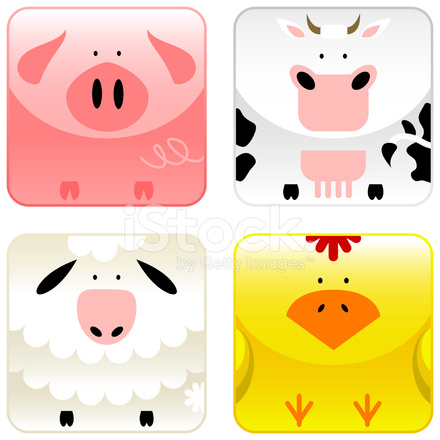 Farm Animals Icon Set Stock Vector 440x440 Farm Animals Icon Set Stock Vector