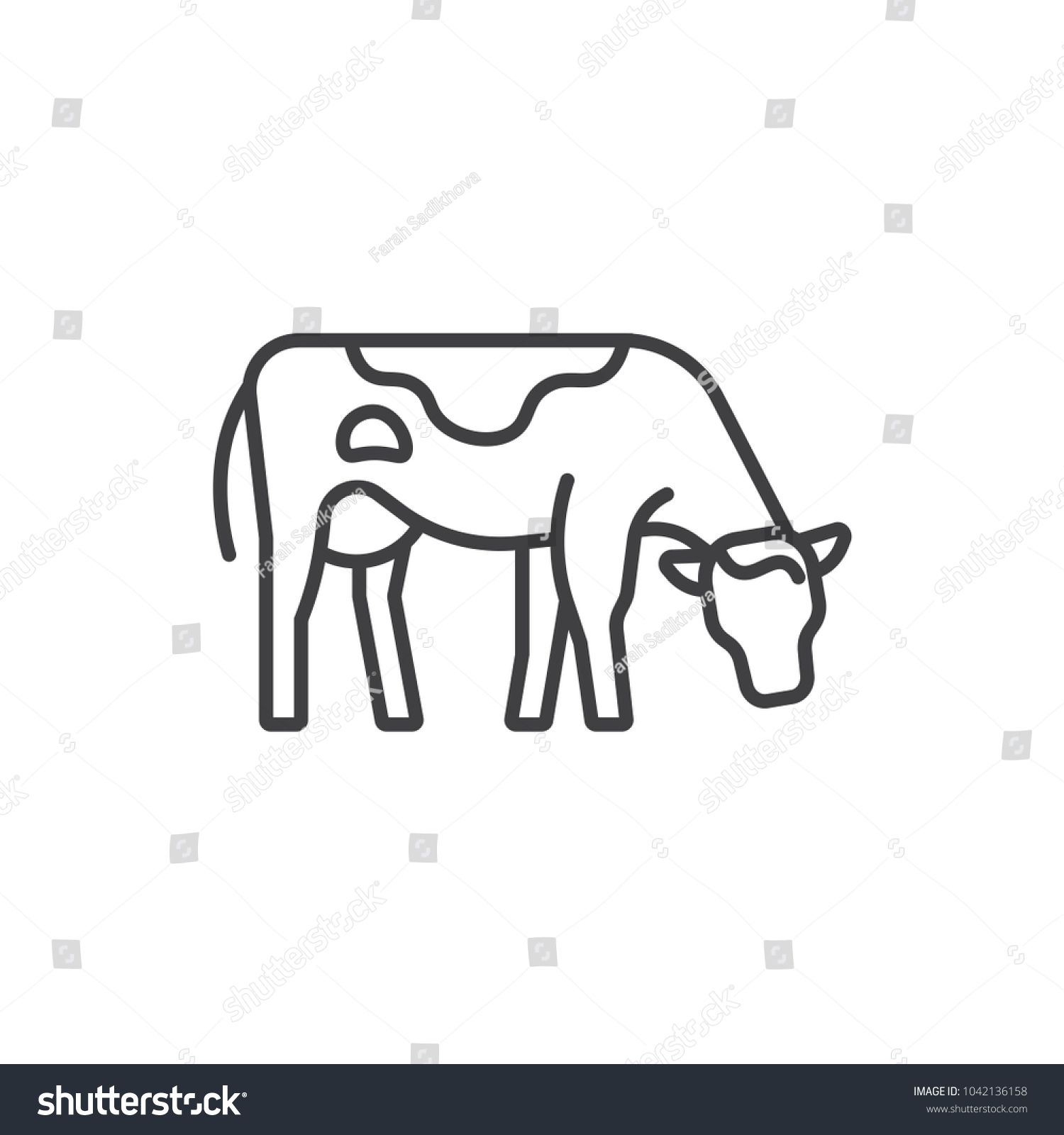 Cow, Farm Animal Line Icon Farm Cow Animal Icon Fantasy Art 1500x1600 Cow, Farm Animal Line Icon Farm Cow Animal Icon Fantasy Art