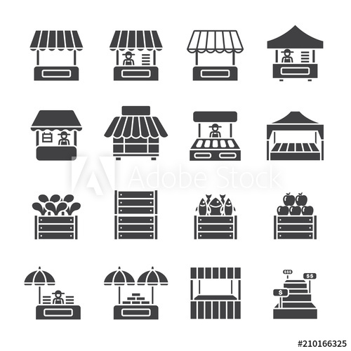 500x500 Farmer Market Icon Set