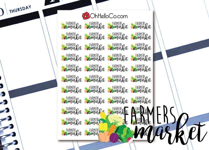 794x568 Planner Stickers Farmers Market Icon Stickers Etsy
