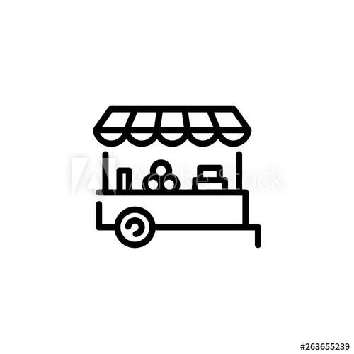 500x500 Vector Farmers Market Stall Icon