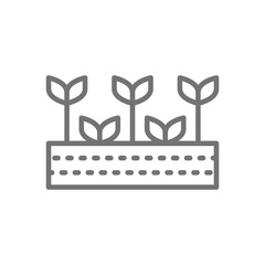 240x240 Wheat Field, Agricultural Landscape, Farmland Line Icon