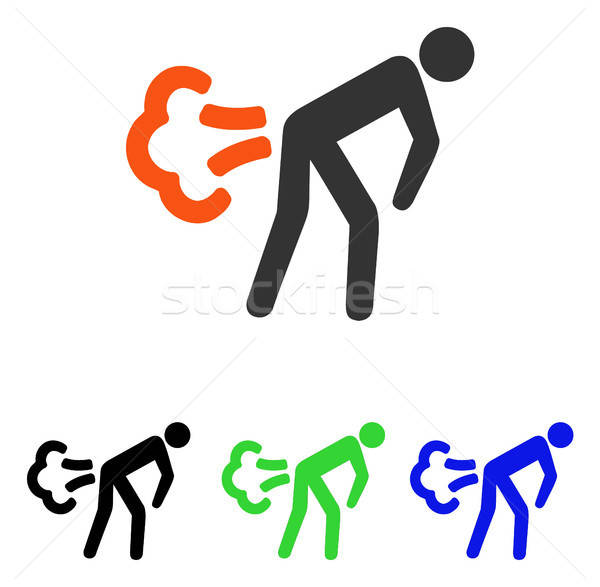 600x587 Fart Flat Vector Icon Vector Illustration Victor Ivlichev