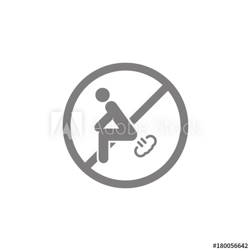 500x500 Sign, Don't Fart Icon Simple Web Black Icon, Can Be Used As Web