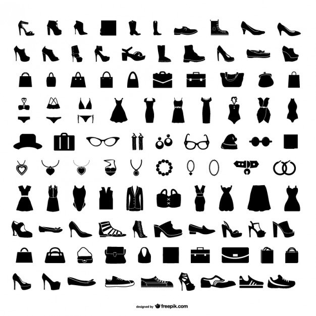 626x626 Fashion Icons Set Vector Free Download