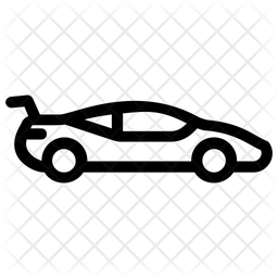 256x256 Race Car Icon Of Line Style