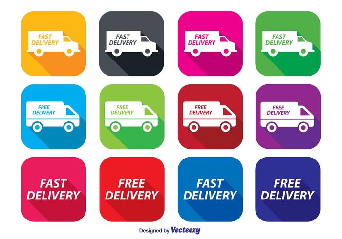 700x490 Fast Delivery Icon Set