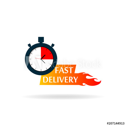 500x500 Fast Delivery Icon For Apps And Website Delivery Concept Vector