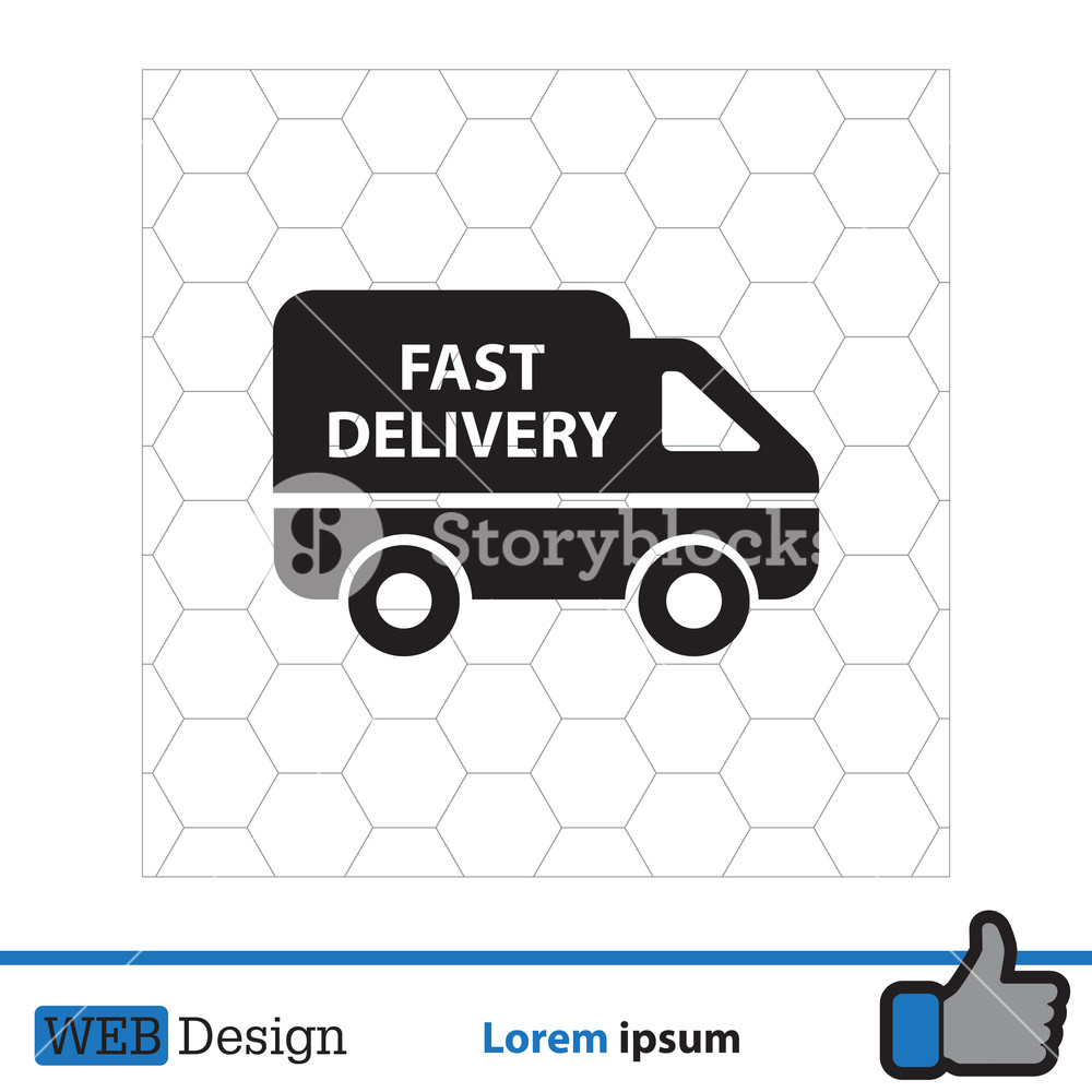1000x1000 Fast Delivery Icon Vector Illustration Royalty Free Stock Image