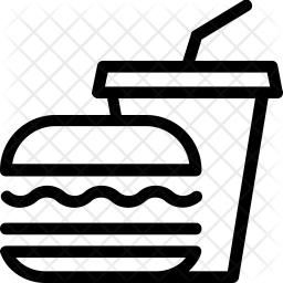 256x256 Fast Food Icon Of Line Style