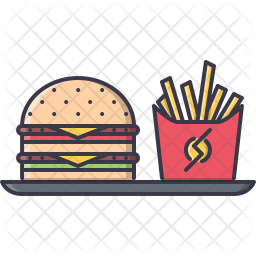 256x256 Fastfood Icon Of Colored Outline Style