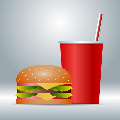 490x490 Realistic Fast Food Icon Isolated On Background Illustration