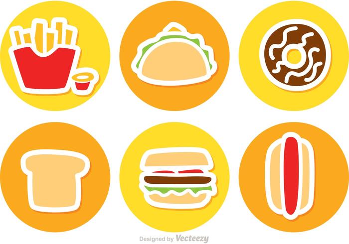 700x490 Set Of Fast Food Icons Vector