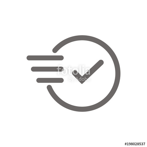 500x500 Time Icon Fast Time Vector Icon Deadline Icon Gray Clock Icon