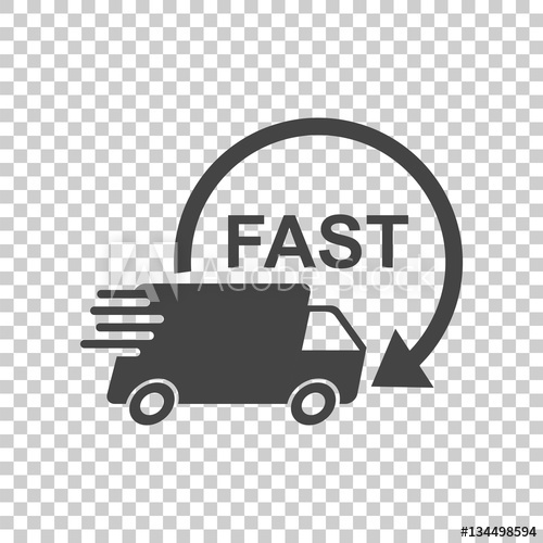 500x500 Delivery Truck Vector Illustration Fast Delivery Service Shipping