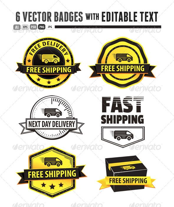 590x700 Yellow And Black Modern Badges Free Shipping, Fast Shipping