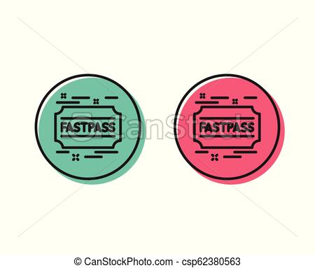 450x383 Fastpass Line Icon Amusement Park Ticket Sign Vector Fastpass