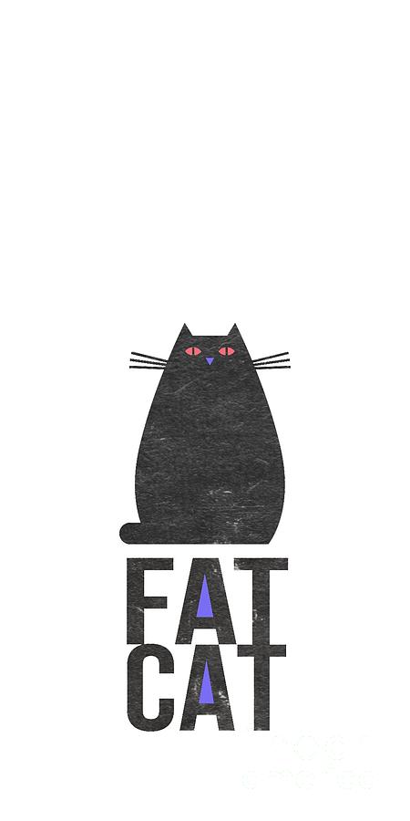 450x900 Fat Cat Digital Art