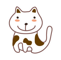 200x197 Fat Cat Icon Set Stock Vector