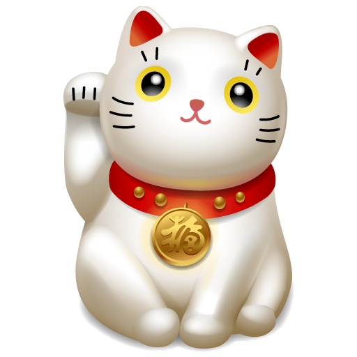 512x512 Fat Waving Cat Icon, Png Clipart Image
