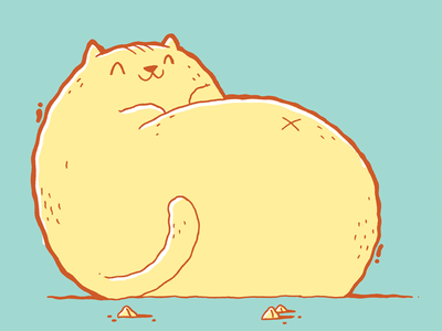 400x300 Happy Fat Cat Icon Large Animal Fat Cats, Cats, Cat Logo