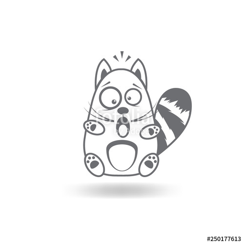 500x500 Cat Icon On A White Background Dissatisfied Fat Cat, There Is